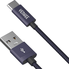Yenkee USB A 2.0 / USB C szinkronizáló és töltőkábel 2m kék (YCU 302 BE) (YCU 302 BE)