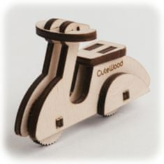 CuteWood fából készült 3D puzzle moped