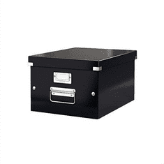 LEITZ "Click&Store" irattároló doboz A4 lakkfényű fekete (60440095) (E60440095)