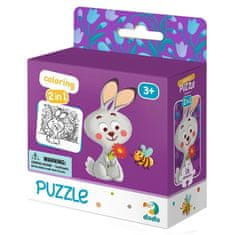 DoDo Dodó puzzle kifestővel - Nyuszi 16 darab