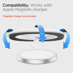 Spigen Mag Fit MagSafe töltőpad tartó, fehér (AMP02563) (AMP02563)