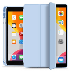 TokShop Apple iPad 10.2 (2019 / 2020 / 2021), mappa tok, Apple Pencil tartóval, Smart Case, világoskék (6216990208669)