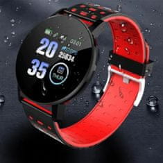 Verkgroup LCD Smart Watch szilikon karszalag Android és iOS 119 fekete és piros