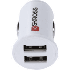 Skross Szivargyújtó USB töltő adapter 2 részes USB aljzattal 12V/5V (max.) 1A Midget 2.900610 MCC Dual (2.900610 MCC Dual-USB 3,4 A Midget USB C)