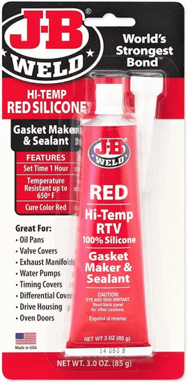 J-B Weld Hi-Temp Red magas hőmérsékletű tömítő szilikon 287°C 85g