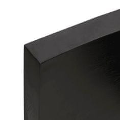 Greatstore sötétszürke kezelt tömör tölgyfa asztallap 220x60x6 cm