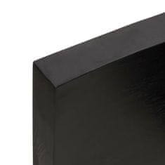 Greatstore kezelt sötétszürke tömör tölgyfa asztallap 140x50x6 cm