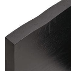 Greatstore sötétszürke kezelt tömör tölgyfa asztallap 180x40x4 cm