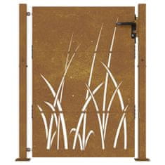 shumee fűmintás corten acél kerti kapu 105 x 130 cm