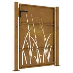 shumee fűmintás corten acél kerti kapu 105 x 130 cm