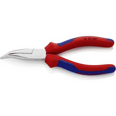 Knipex Fél-kerek csőrű fogó vágóéllel (Rádiófogó) 160 mm, hegyes, lapos pofa, 25 25 160 (25 25 160)