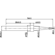 Toolcraft univerzális ceruzahegy formájú, központosított csúcs pákahegy, forrasztóhegy 5.0 mm (588297)