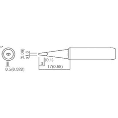 Toolcraft Pákahegy, véső forma TOOLCRAFT, hegy méret: 1.6 mm, csúcs hossz: 17 mm (TO-4941108)