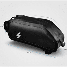 Univerzális, kerékpáros / biciklis tartó, táska, vázra szerelhető, vízálló, Sahoo 122009, fekete