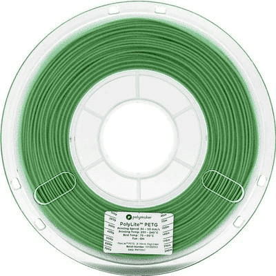 Polymaker 70068 3D nyomtatószál PolyLite PETG 2.85 mm Zöld 1 kg (70068)