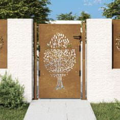 shumee rozsdaszínű famintás corten acél kerti kapu 105 x 155 cm