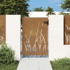 Greatstore fűmintás corten acél kerti kapu 85 x 150 cm