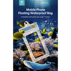 Devia univerzális vízálló védőtok max. 7" méretű készülékekhez - Mobile Phone Floating Waterproof Bag - átlátszó (ST364389)