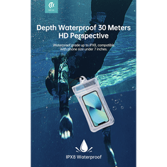 Devia univerzális vízálló védőtok max. 7" méretű készülékekhez - Mobile Phone Floating Waterproof Bag - átlátszó (ST364389)