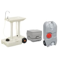 Vidaxl hordozható kemping-WC és -kézmosóállvány víztartállyal 3154912