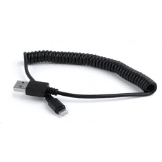 Gembird Cablexpert USB -> Lightning spirál kábel 1.5m fekete (CC-LMAM-1.5M) (CC-LMAM-1.5M)