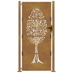 Greatstore famintás corten acél kerti kapu 105 x 180 cm