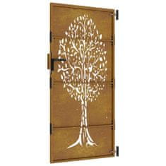 Greatstore famintás corten acél kerti kapu 85x175 cm