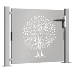 Greatstore rozsdaszínű famintás corten acél kerti kapu 105 x 105 cm