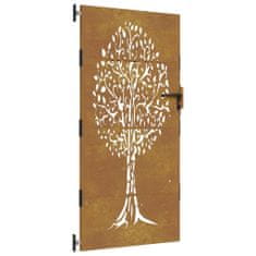 Greatstore famintás corten acél kerti kapu 85x200 cm