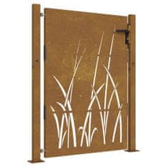 shumee fűmintás corten acél kerti kapu 105 x 130 cm