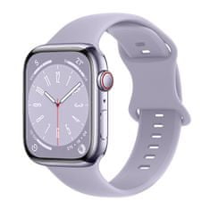 BStrap Smooth Silicone szíj Apple Watch 42/44/45mm, lavender