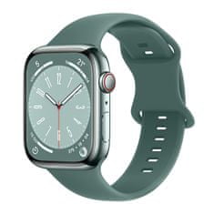 BStrap Smooth Silicone szíj Apple Watch 42/44/45mm, beedle green