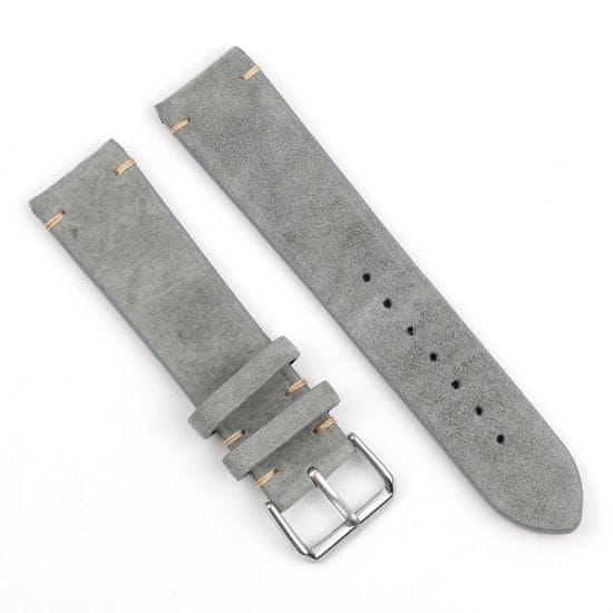 BStrap Suede Leather szíj Samsung Galaxy Watch 3 45mm, gray