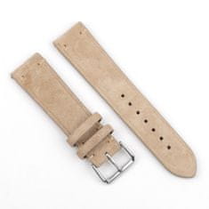 BStrap Suede Leather szíj Xiaomi Amazfit Stratos 2/2S/3, beige