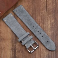 BStrap Suede Leather szíj Xiaomi Haylou Solar LS05, gray