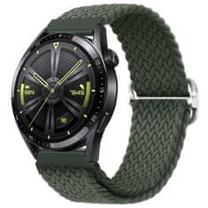 BStrap Elastic Nylon szíj Garmin Vivoactive 4, olive green