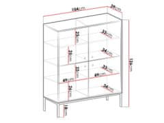 Veneti PANRUP 1 modern komód ajtókkal - bézs