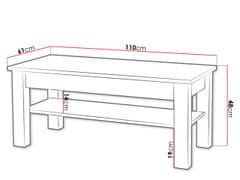 Veneti TAKA 2 dohányzóasztal - sonoma tölgy