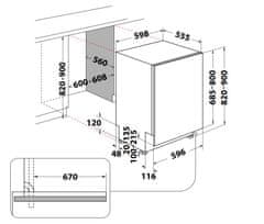 Whirlpool Beépíthető mosogatógép W2I HD524 AS