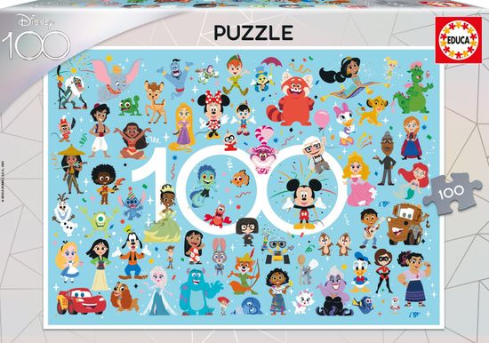 EDUCA Puzzle Disney 100 éves évfordulója - karakterek 100 darab