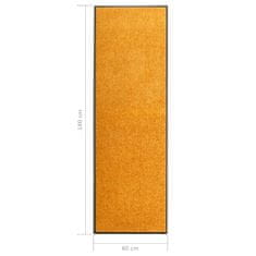 Vidaxl narancssárga kimosható lábtörlő 60 x 180 cm 323453