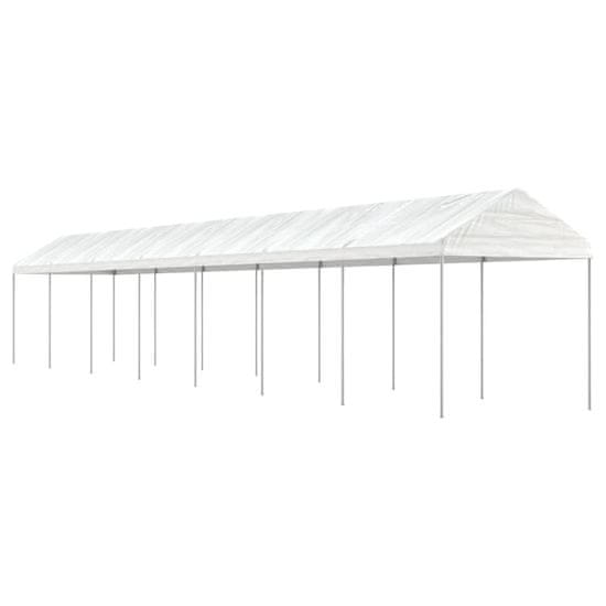 shumee fehér polietilén pavilon tetővel 15,61 x 2,28 x 2,69 m