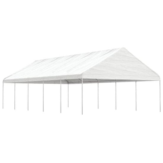 shumee fehér polietilén pavilon tetővel 11,15 x 5,88 x 3,75 m