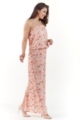 Awama Női virágos ruha Lynene A219 rózsaszín L