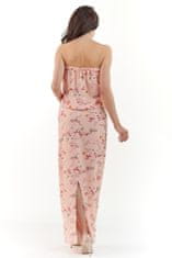 Awama Női virágos ruha Lynene A219 rózsaszín L