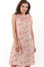 Awama Női virágos ruha Brolat A224 rózsaszín S/M