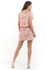 Awama Női virágos ruha Lisad A231 rózsaszín L/XL