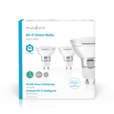 Nedis SmartLife WiFi Intelligens LED fényforrás spot GU10 5W meleg fehér (3db) (WIFILW31CRGU10) (WIFILW31CRGU10)