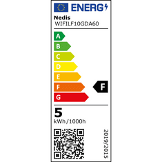 Nedis Intelligens Wi-Fi-s Izzószálas LED-lámpa E27 A60 5W 500lm (WIFILF10GDA60) (WIFILF10GDA60)