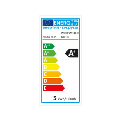 Nedis SmartLife WiFi Intelligens LED fényforrás spot GU10 5W meleg fehér (3db) (WIFILW31CRGU10) (WIFILW31CRGU10)